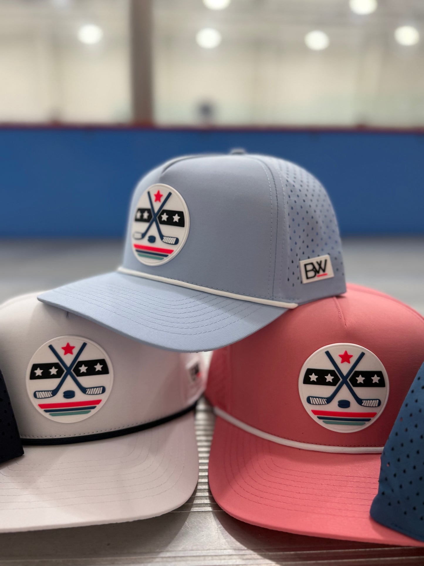 Hockey Stars & Sticks / Baby Blue