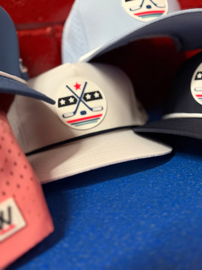 Hockey Stars & Sticks / White