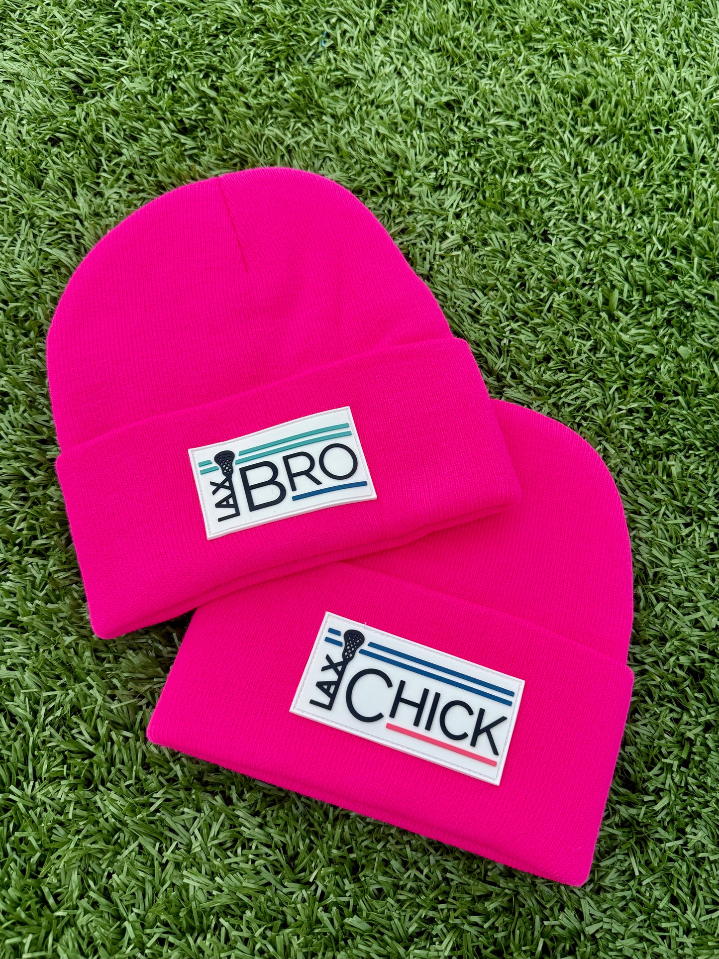 Lacrosse Bro Winter Beanie / Bright Pink
