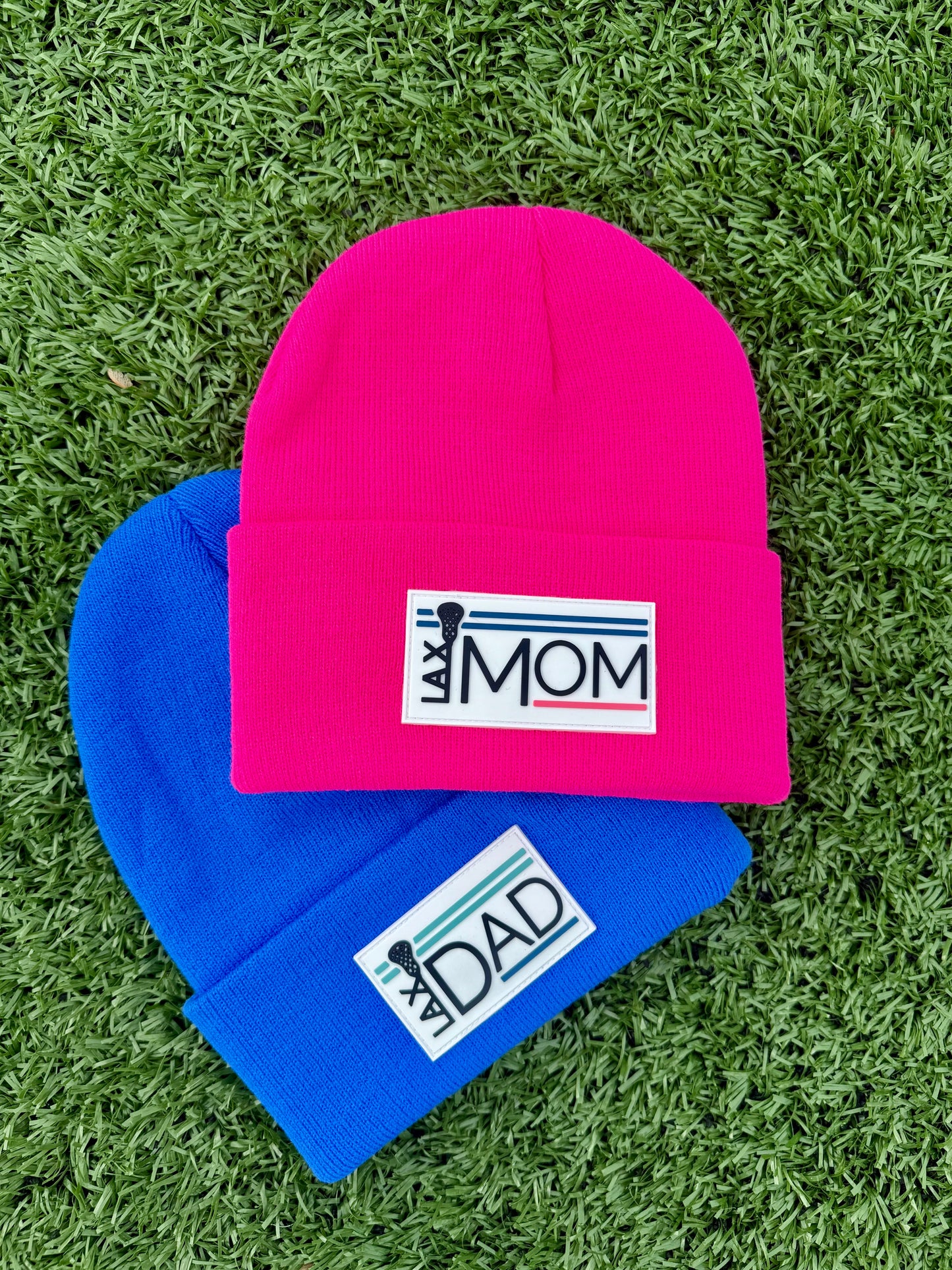 Lacrosse Mom Winter Beanie / Hot Pink