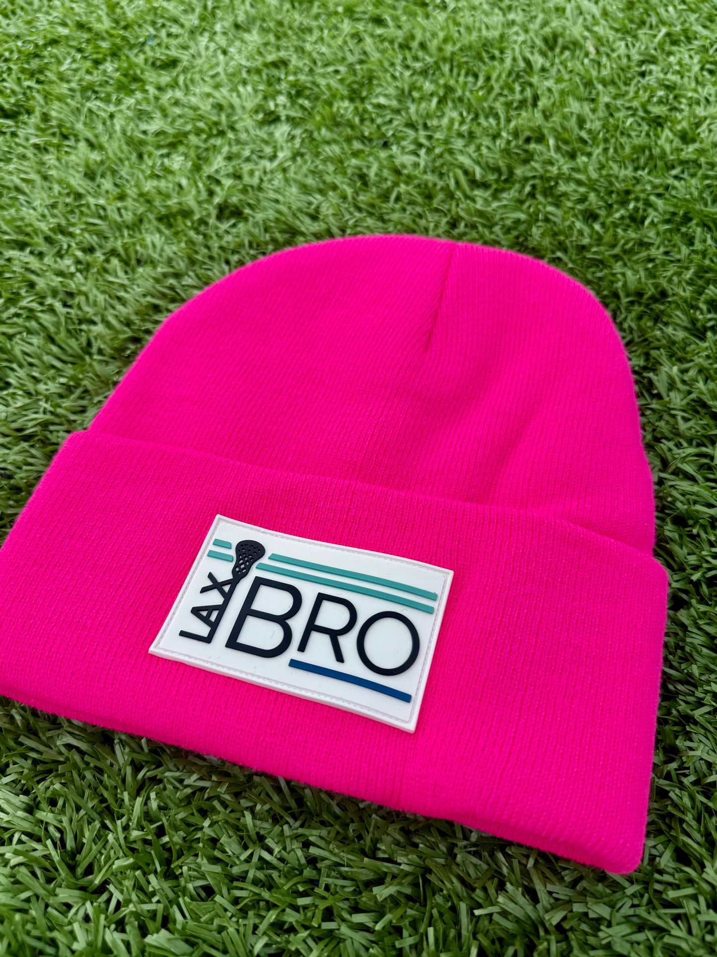 Lacrosse Bro Winter Beanie / Bright Pink