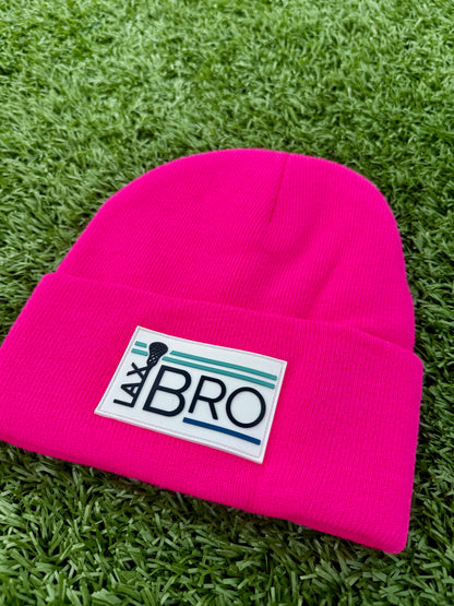 Lacrosse Bro Winter Beanie / Bright Pink