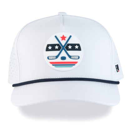 Hockey Stars & Sticks / White