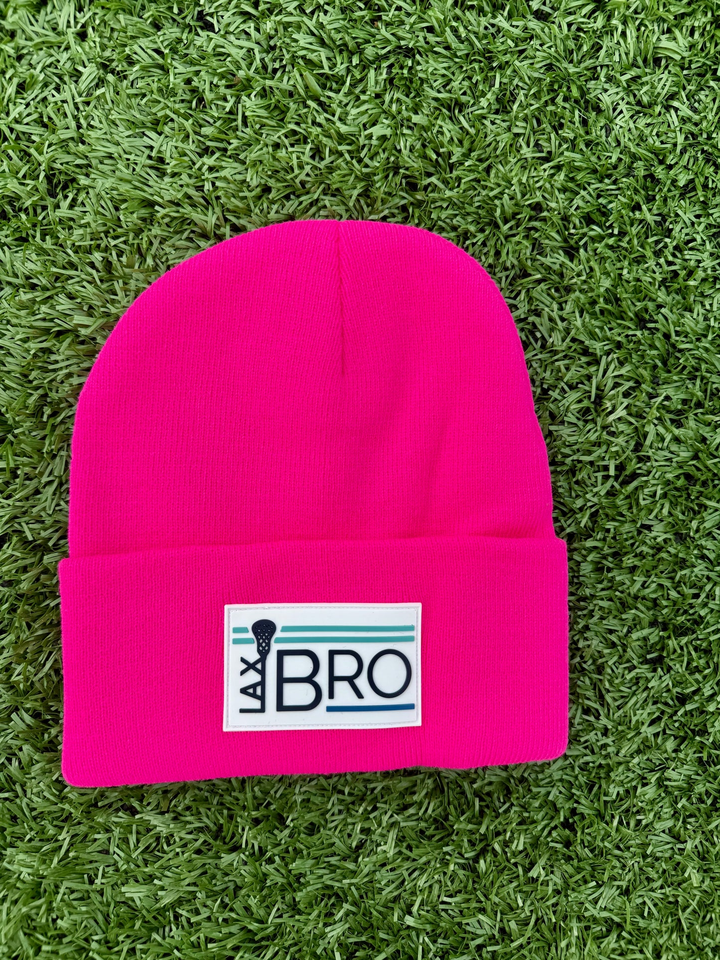 Lacrosse Bro Winter Beanie / Bright Pink