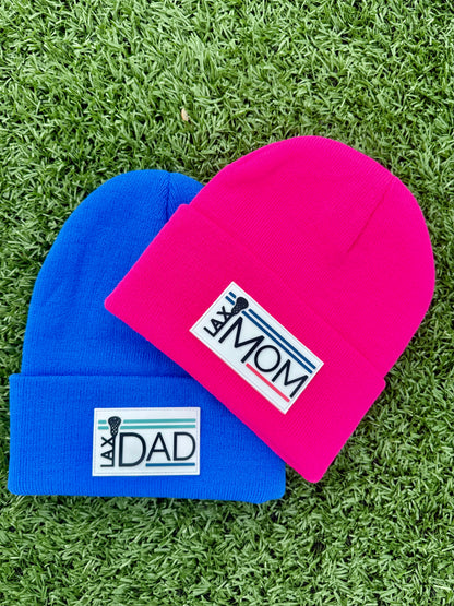 Lacrosse Mom Winter Beanie / Hot Pink