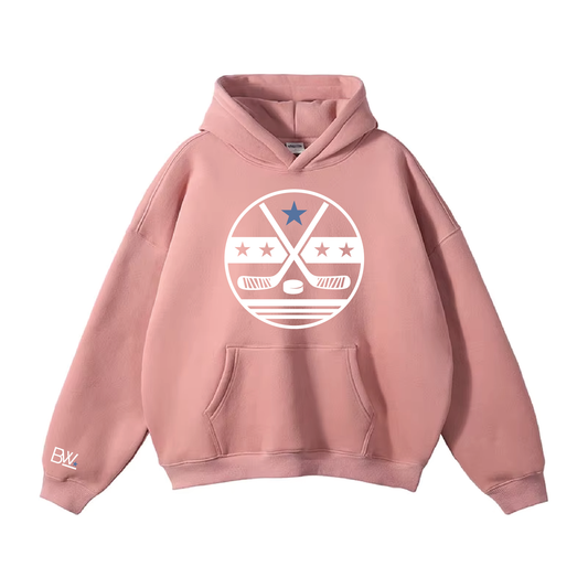 Hockey Stars & Sticks Hoodie / Pink
