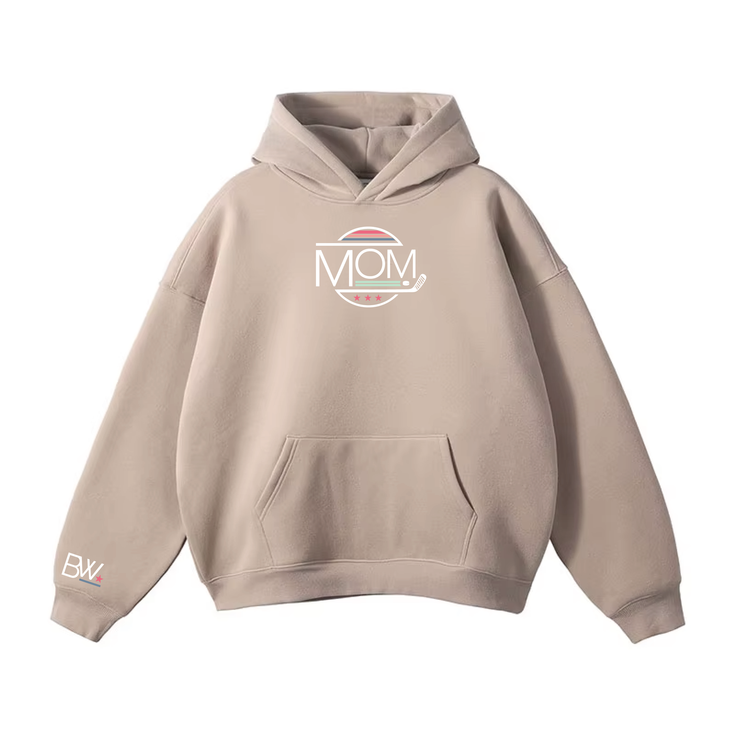 PREORDER - Hockey Mom Hoodie / Tan