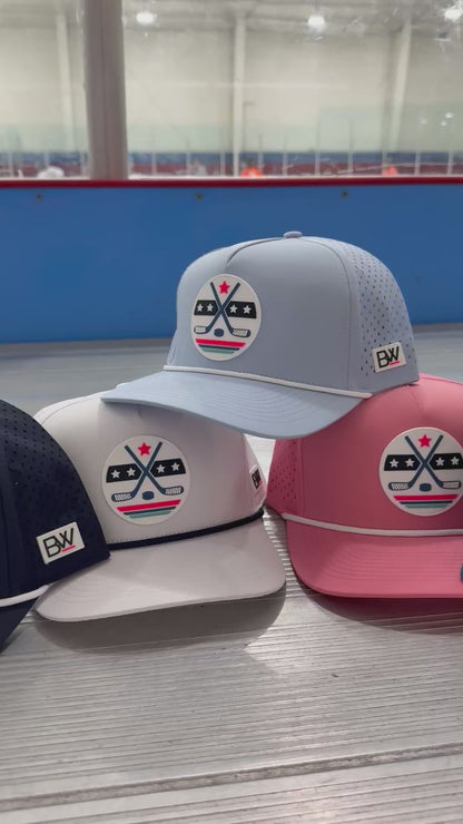 Hockey Stars & Sticks / White